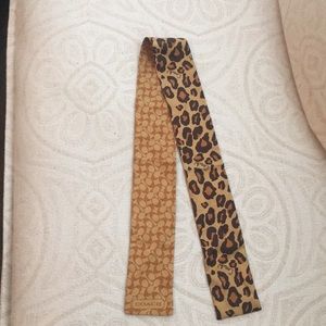 NWOT reversible brown Coach bag scarf